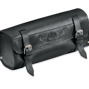 Genuine Harley Davidson Leather VTG Tool Bag Roll Straps Chopper Panhead